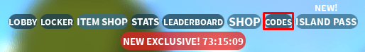 Island Royale codes button