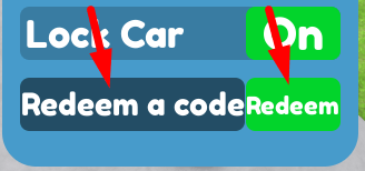 The code redeeming interface in Poly Drift