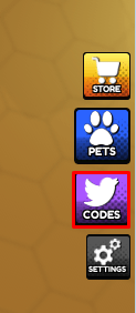 Pet Simulator X codes button