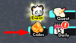 The Codes button in Horse Race Simulator