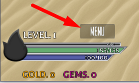 The Menu button in Anime Spirits