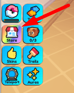 The Store button in Thumb War Simulator