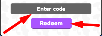 The code redeeming interface in Toilet Defense Simulator X