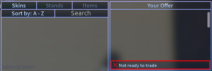 A Universal Time not ready to trade button