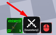 The Inventory button in Steal Time RNG