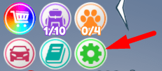 The Settings icon in Treasure Hunt Tycoon