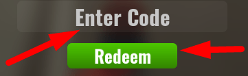 The code redeeming interface in Dealership Life RP