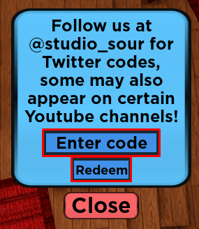 Sled Simulator enter codes box