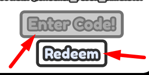 The code redeeming interface in Sneaker Resell Simulator