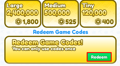 Minion Simulator redeem button