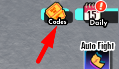 The Codes button in Panda Kung Fu Simulator