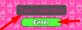 The code redeeming interface in Princess Fighter Simulator