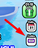 The Codes button in Ship Evolution