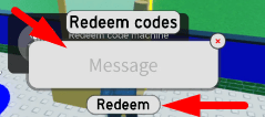 The code redeeming interface in Infinite Tower Tycoon