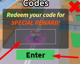 The code redeeming interface in Mini Store