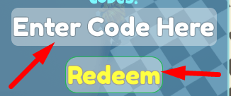 The code redeeming interface in POO TOWER TYCOON