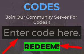 The code redeeming interface in Only Up Blox