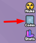 The Codes button in Donut Factory Tycoon