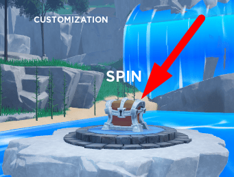 The Spin Button in Shinobi Battlegrounds