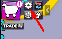 The Settings icon in Ride a Cart Simulator