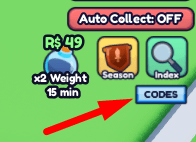 The Codes button in Get Heavy Simulator