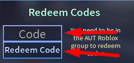 The code redeeming interface in A Universal Time