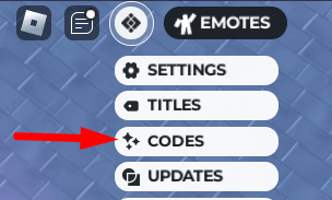 The Codes button in Death Ball