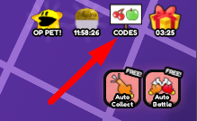 The Codes button in PAC-MAN SIMULATOR