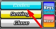 The code redeeming interface in Shonen Smash