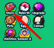 The Store button in Demon Training Simulator