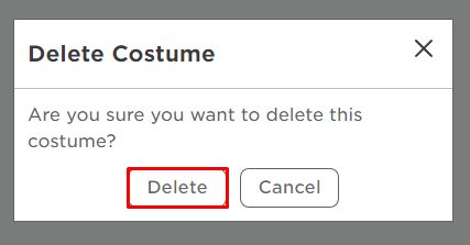 Delete outfits desktop delete button 2