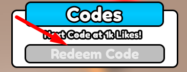 The code redeeming interface in Escape Freaky Party Obby