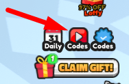 The Codes button in Climb Race Simulator