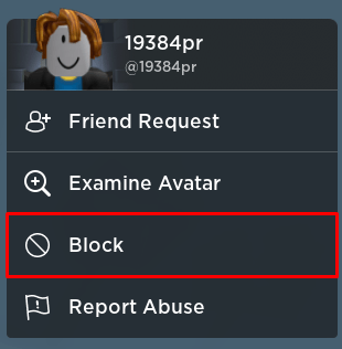How to block Roblox desktop in-game block button