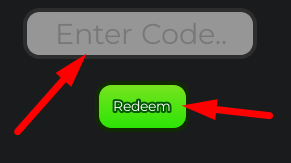 The code redeeming interface in Who's SUS?