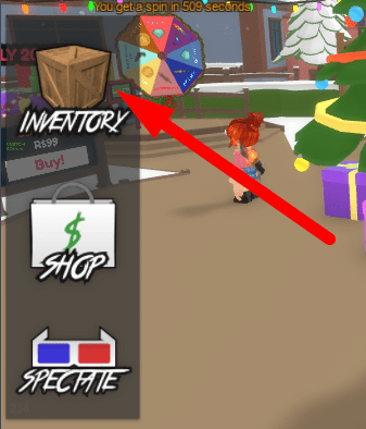 The Inventory button in Rose's Murder Mystery 2
