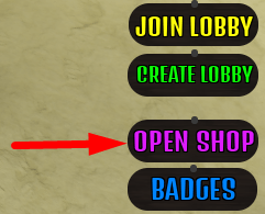 The Open Shop button in Radiant Residents