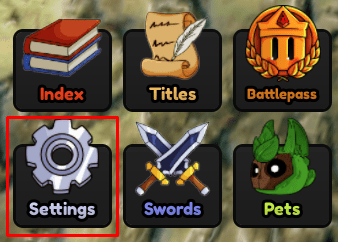 Loot Quest settings button