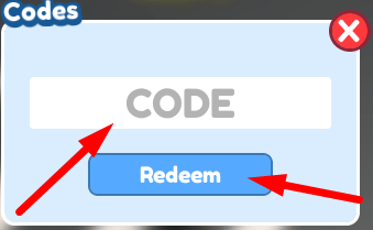 The code redeeming interface in Toilet Fighting Simulator