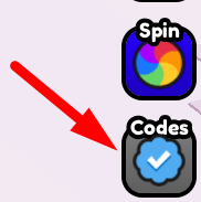 The Codes button in Pop Bubbles for UGC