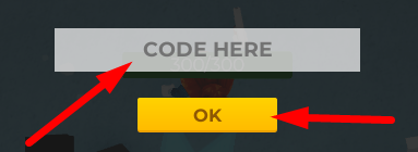 The code redeeming interface in Cam Conqueror