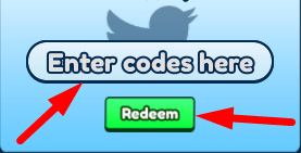 The code redeeming interface in Car Wash Tycoon