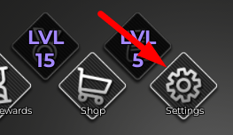 The Settings button in Geometry Defense
