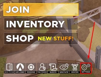 Aimblox settings button