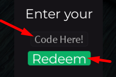 The code redeeming interface in Off-Road Trail System