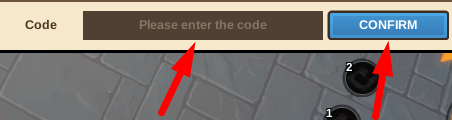 The code redeeming interface in NinjaLand