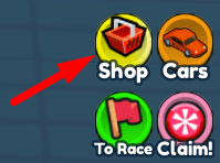 The Shop button in Race Merge Simulator