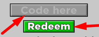 The code redeeming interface in Creative