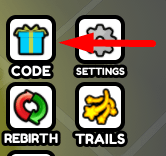 The Code button in Jackpot Tycoon