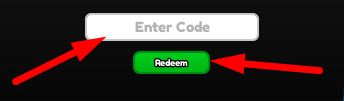 The code redeeming interface in Anime Haven Simulator